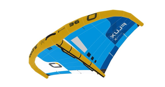 Green Hat Kiteboarding-Ozone Flux V2 Ultra X Wing-Blue-Leading Edge Underside View