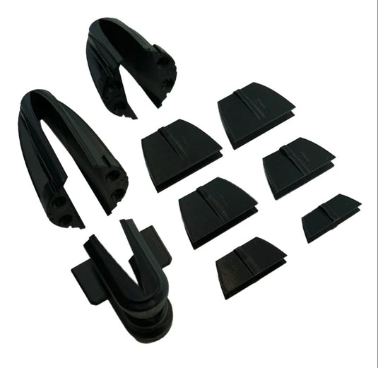 Green Hat Kiteboarding-Foil Drive Universal Mast Adapter-Bottom View of All Parts