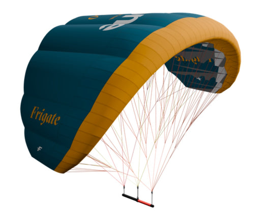 Green Hat Kiteboarding-F-One Frigate Parawing-Left Leading Edge View