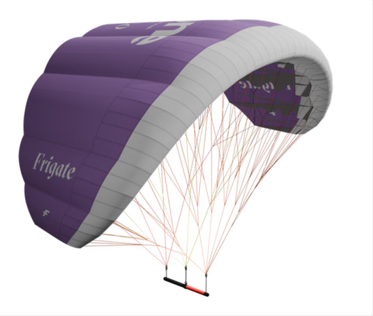 Green Hat Kiteboarding-F-One Frigate Parawing-Left Leading Edge View