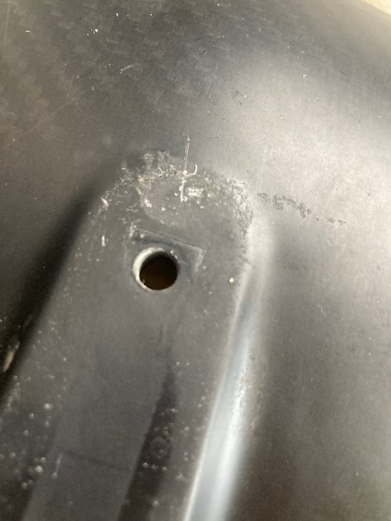 Load image into Gallery viewer, Gliding 776 Waydoo Flyer One+ Front Wing USED-Close Up View of Screw Scrapes
