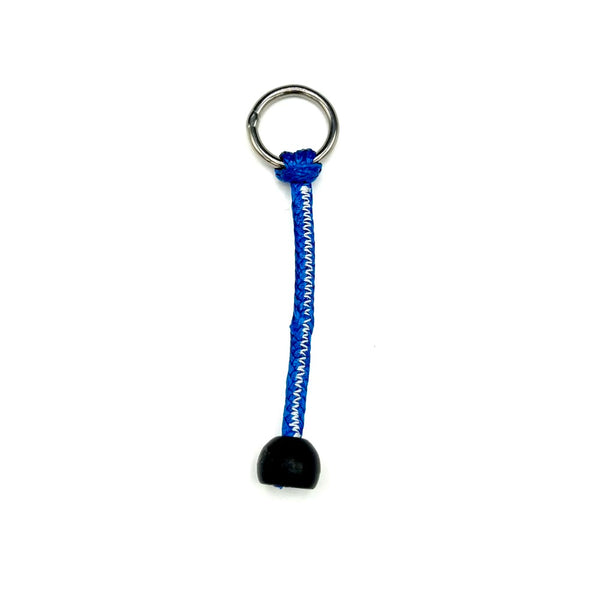 PKS Leash Quick Connect Pigtail With Stopper Ball & Stainless Steel Ring Blue