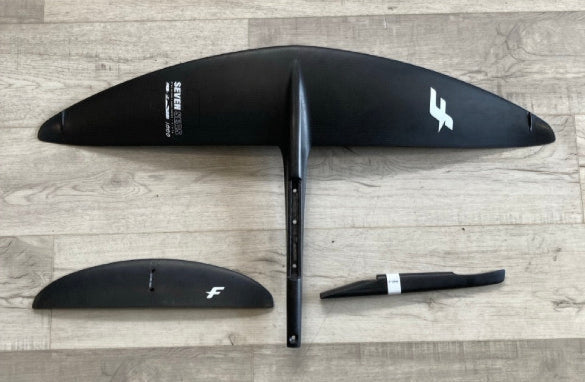 Load image into Gallery viewer, Green Hat Kiteborading-F-One Seven Seas 1000 Carbon Plane - USED-Disassembled Foil Top View
