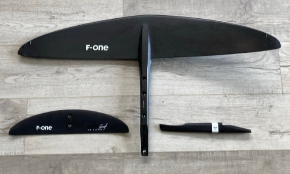 Load image into Gallery viewer, Green Hat Kiteborading-F-One Seven Seas 1000 Carbon Plane - USED-Disassembled Foil Bottom View
