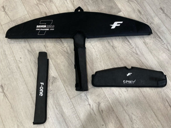 Load image into Gallery viewer, Green Hat Kiteborading-F-One Seven Seas 1000 Carbon Plane - USED-Protective Covers Top View
