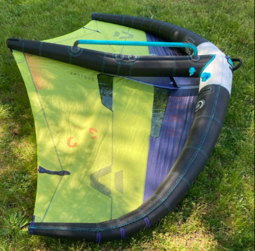 Green Hat Kiteboarding-2025 Duotone UNIT DLAB 3m USED-Bottom Left  Wing View