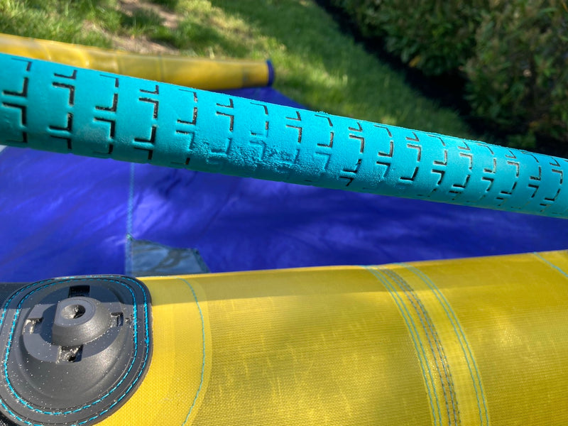 Load image into Gallery viewer, Green Hat Kiteboarding-Duotone Unit LAB 3.5 Wing USED- Boom Damage Close Up View
