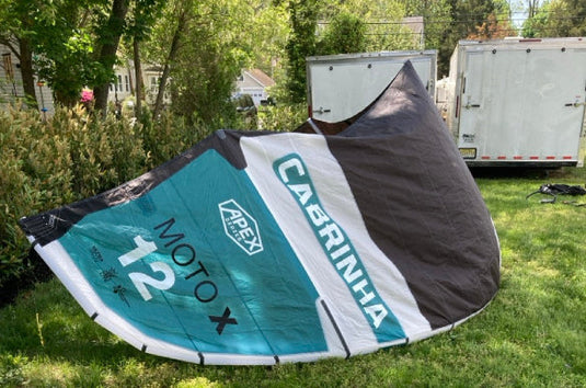 Green Hat Kiteboarding-2024 Cabrinha Moto X APEX Kite 12M USED-Right Wing Tip
