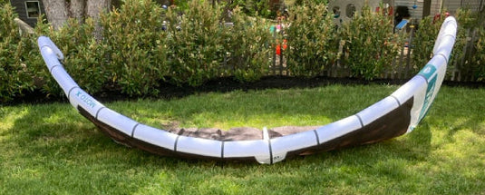 Green Hat Kiteboarding-2024 Cabrinha Moto X APEX Kite 12M USED-Leading Edge View Right Side Up