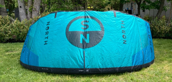 Load image into Gallery viewer, Green Hat Kiteboarding-2024 North Orbit Kite 11M USED-Leading Edge View No Bag
