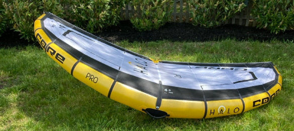Load image into Gallery viewer, Green Hat Kiteboarding-Core Halo Pro Wing 4M USED-Leading Edge View without  Bag
