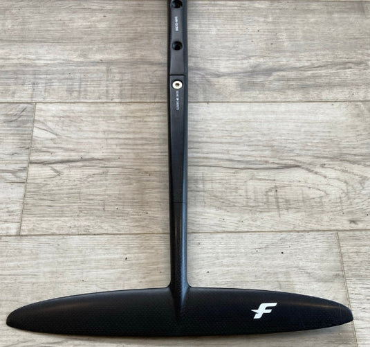 Green Hat Kiteboarding-F-One 690 Eagle Plane USED with XS Fuse & 145 DW Stab-Bottom View of Monobloc Tail