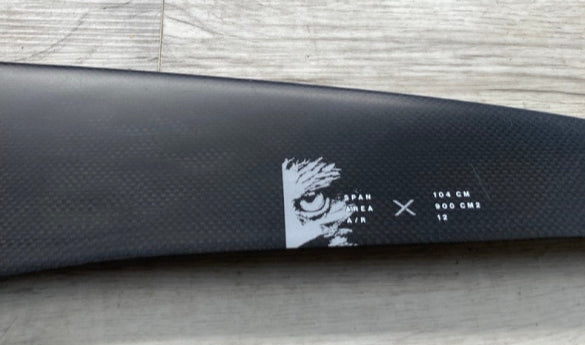 Load image into Gallery viewer, Green Hat Kiteboarding-F-One Eagle X 900 Foil Plane-USED-Bottom View of FW Left Wing
