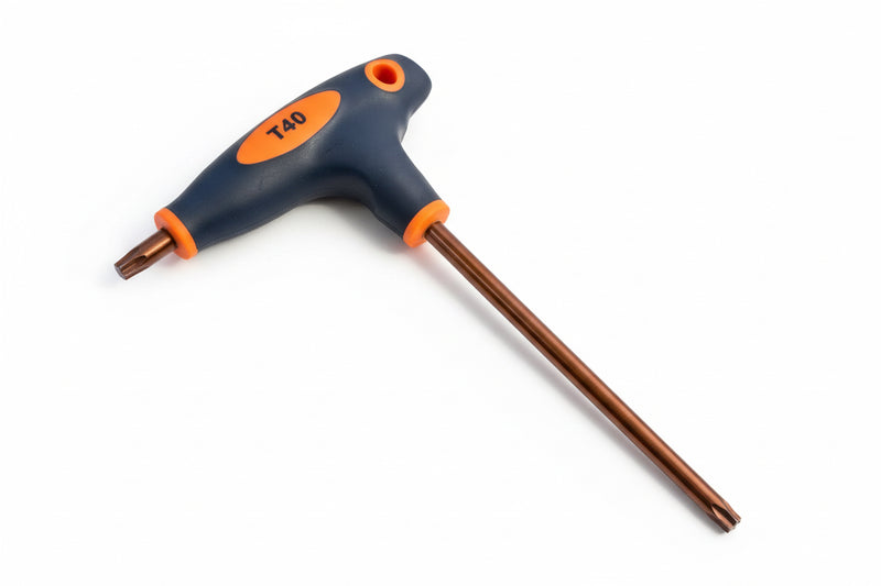 Load image into Gallery viewer, T-shaped Torx tool with 'T40' branding on a white surface
