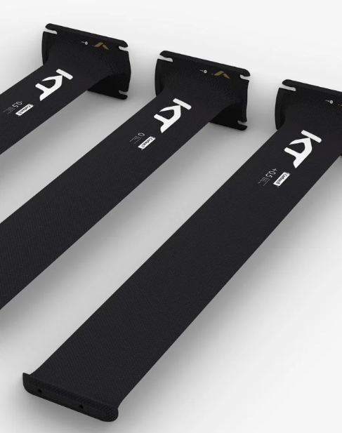Green Hat Kiteboarding-KT Carbon Mast-All 3 Sizes Lying Down on a White Background