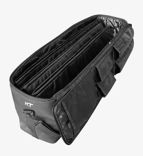 Green hat Kiteboarding-KT Foils Travel Bag-Open View on a  White Background