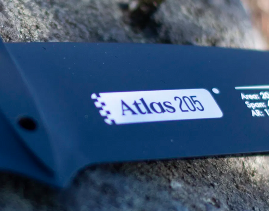 Green Hat Kiteboarding-KT Foils Atlas Stab-205-Live Shot on a Rock