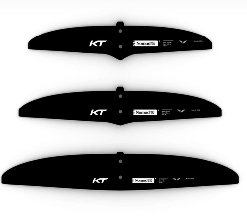 Green Hat Kiteboarding-KT Foils Nomad Stab-All Sizes on a White Background