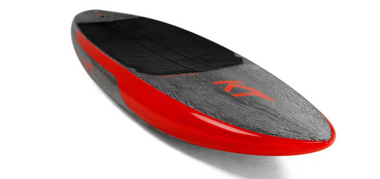 Green Hat Kiteboarding-KT Ginxu Dragonfly 3 Carbon Foilboard-Front Diagonal View on a White Background
