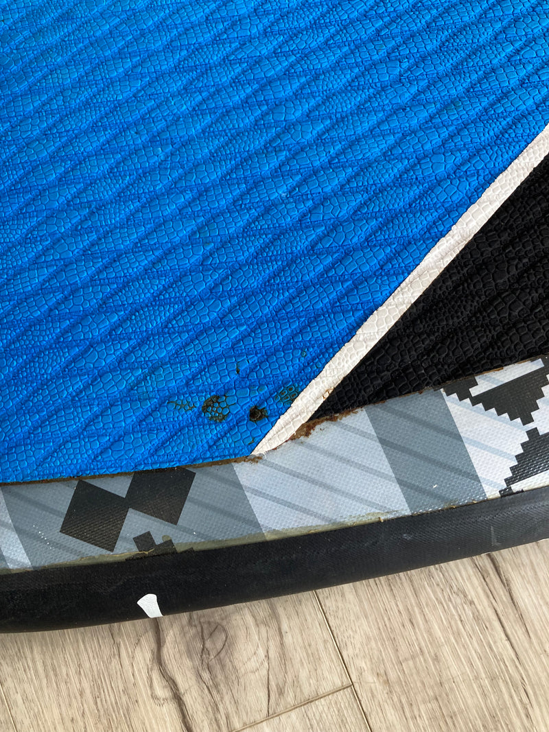 Load image into Gallery viewer, Green Hat Kiteboarding-Lahoma Wing Hawk Inflatable Foilboard V2 80L USED-Close Up on Stains
