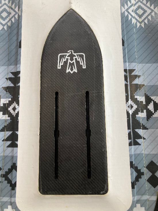 Load image into Gallery viewer, Green Hat Kiteboarding-Lahoma Wing Hawk Inflatable Foilboard V2 80L USED- Foil Track  View
