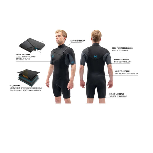 Dakine Quantum Chest Zip Shorty 2/2 Wetsuit 