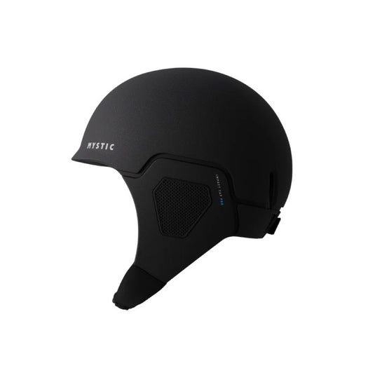 Green Hat Kiteboarding-2024 Mystic Impact Cap-Black-Left Profile View