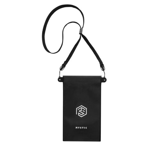 Black pouch with a strap and 