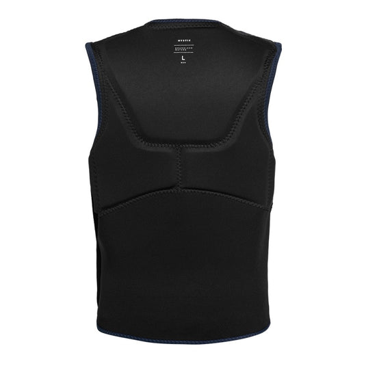 Black sleeveless vest on a white background