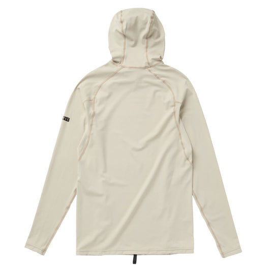 Mystic Uncharted L/S Hooded Rashvest Sand Color-Back View