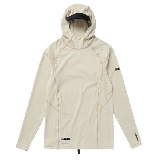 Mystic Uncharted L/S Hooded Rashvest Sand Color-Front View