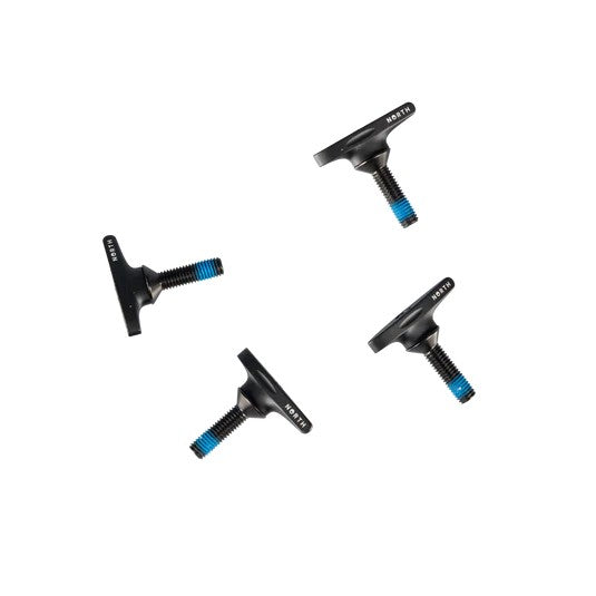 Green Hat Kiteboarding-North Hydro Thumb Screws-4 Screws on a White Background