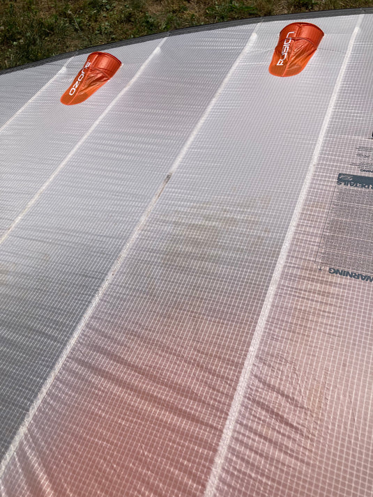 Light staining on bottom side of canopy.