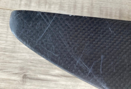 Green Hat Kiteboarding- F-One HM Carbon Eagle 690 Plane-Bottom Left Wing Close Up of Scratches