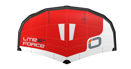 Green Hat Kiteboarding-Ozone  Liteforce Wing Red-Top View
