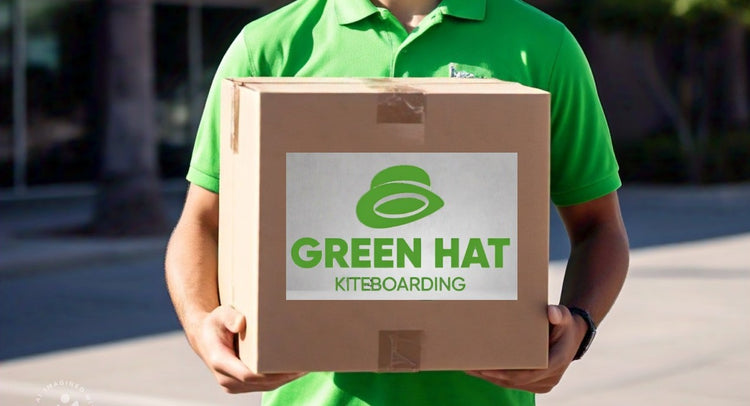 Green Hat Kiteboarding-Pages-Customer Service-Green Hat box of goodies being delivered