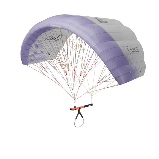 Purple and white parawing with 