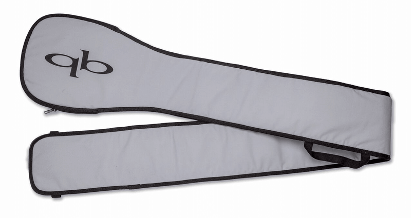 Load image into Gallery viewer, Green Hat Kiteboarding-QB SUP Paddle Bag-Grey Side Folded on White Background
