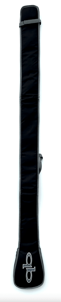 Green Hat Kiteboarding-QB SUP Paddle Bag-Black Side Laid Out on White Background