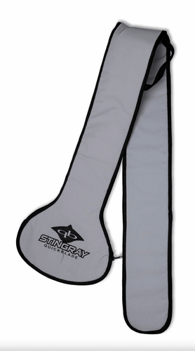 Green Hat Kiteboarding-QB Stingray SUP Paddle Bag-Grey-Folded on a White Background