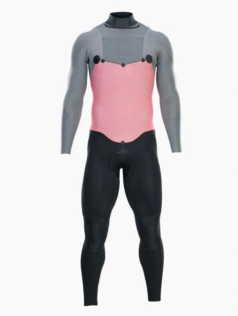 Load image into Gallery viewer, Green Hat Kiteboarding-2023 Ion Element 4/3 Front-Zip Wetsuit-Black-Inside Front View
