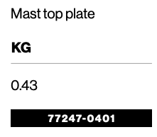 2024 F-One Mast Top Plate