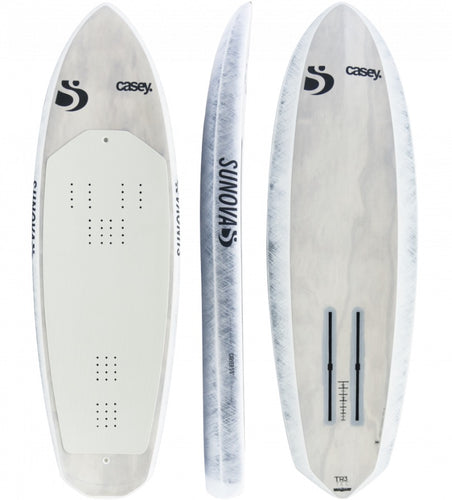Green Hat Kiteboarding-Sunova Carver Foilboard-Top/Bottom/Profile View