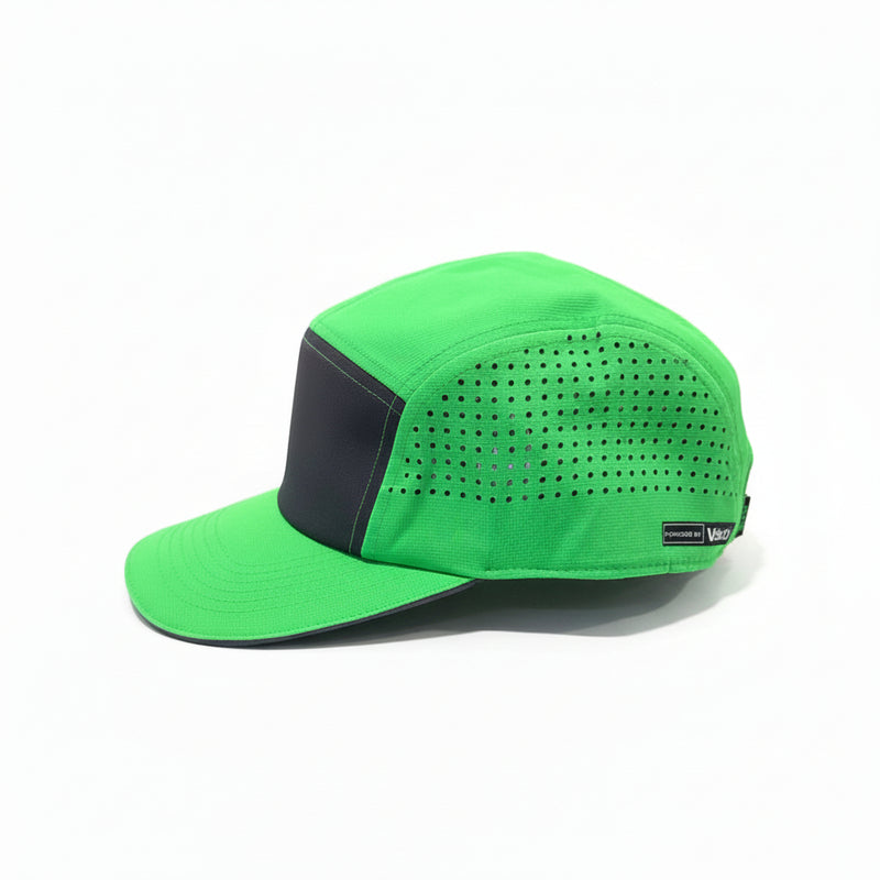 Load image into Gallery viewer, Green cap with a brand logo on a white surface
