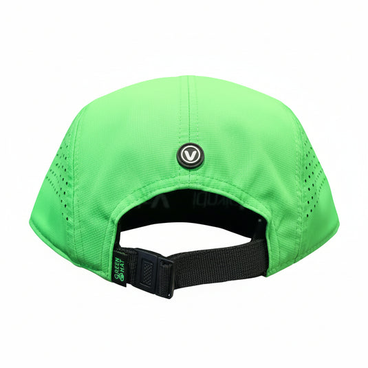 back of a Green surf hat on a white background 