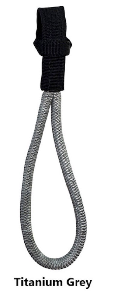 Load image into Gallery viewer, Titanium grey PKS - Wing/Parawing Single Point Bungee Harness Line on a white background
