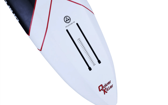Green Hat Kiteboarding-Unifoil Quiver Killer Mid Length Foilboard-5'10-White-Foil Track Close up View