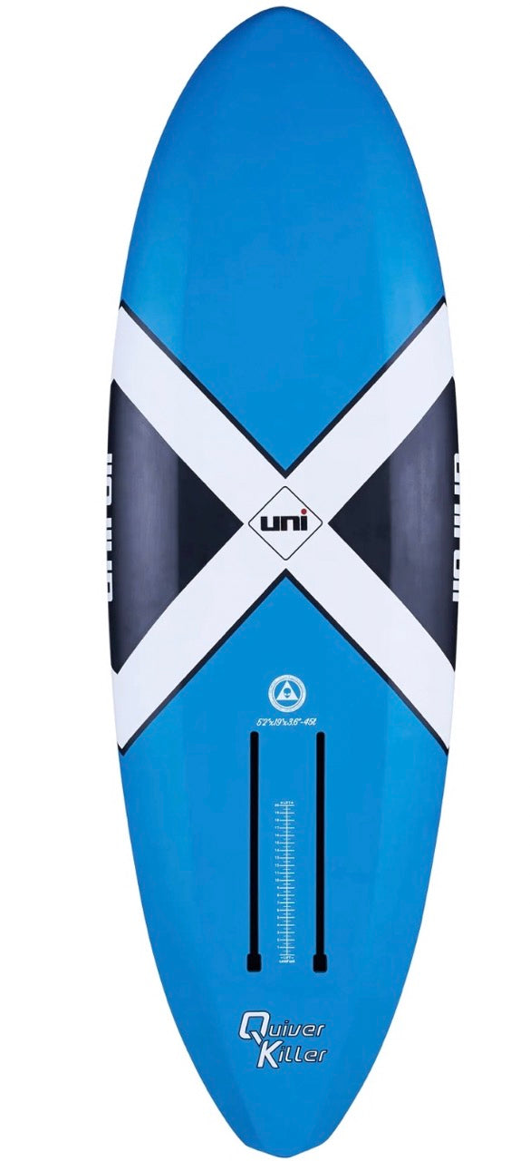 Load image into Gallery viewer, Green Hat Kiteboarding-Unifoil Quiver Killer Mid Length Foilboard-5&#39;2 Blue-Bottom View
