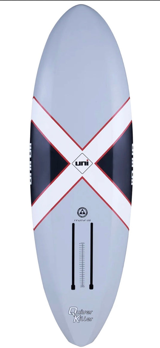 Green Hat Kiteboarding-Unifoil Quiver Killer Mid Length Foilboard-5'6-Grey-Bottom View