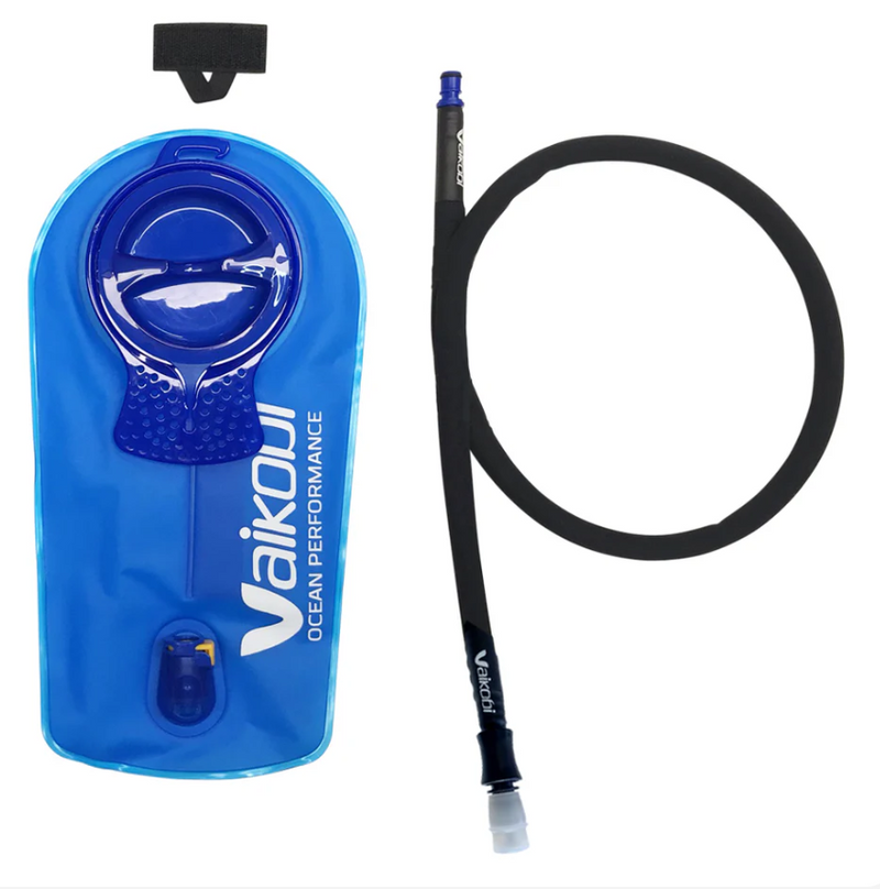 Load image into Gallery viewer, Green Hat Kiteboarding-Vaikobi Hydration Bladder on a White Background
